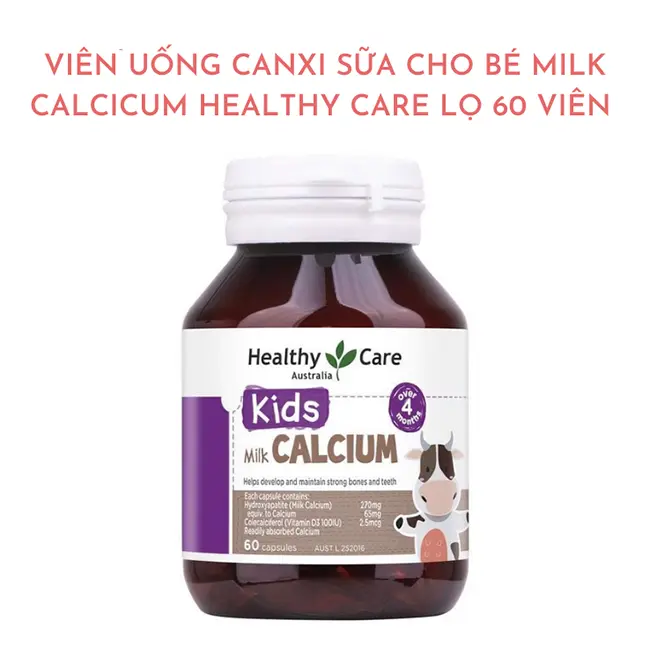 Canxi Healthy care Úc - lọ 60 viên