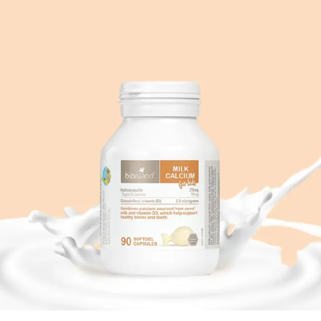 Canxi sữa Bioisland Úc - lọ 90 viên