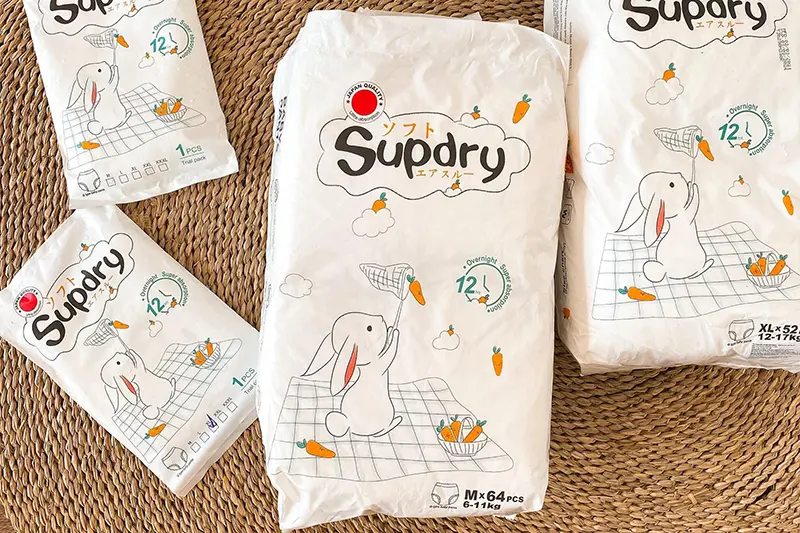 Tã quần Supdry trắng Trung Quốc