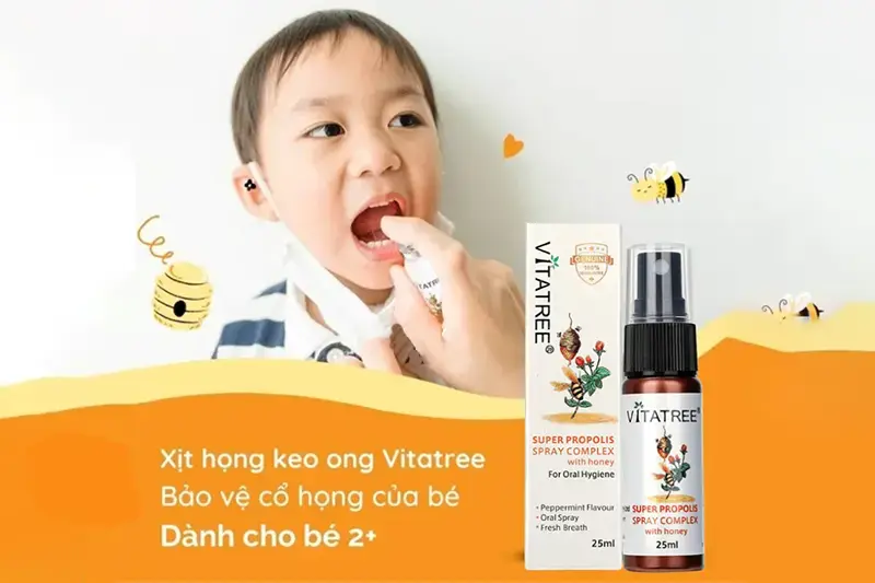 Xịt họng keo ong Vitatree - lọ 25ml