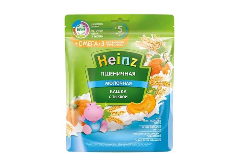 Bột ăn dặm Heinz bí đỏ gạo sữa (5 tháng+) - gói 200g