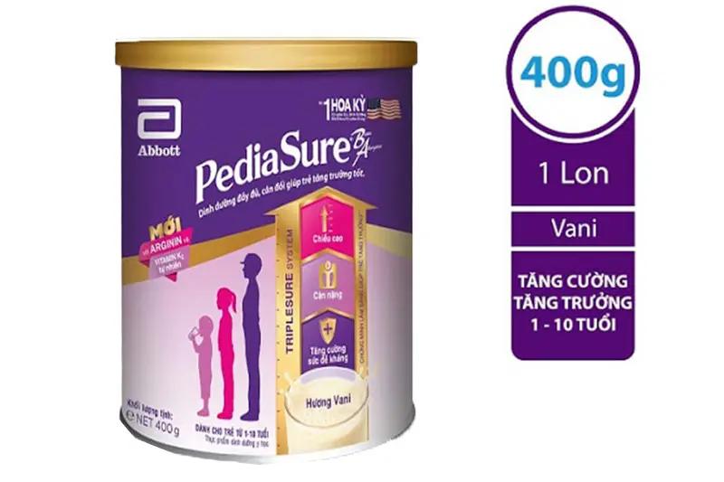 Sữa bột Pediasure hương vani - lon 400g