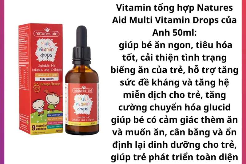Multi vitamin Mini Drops đỏ - lọ 50ml