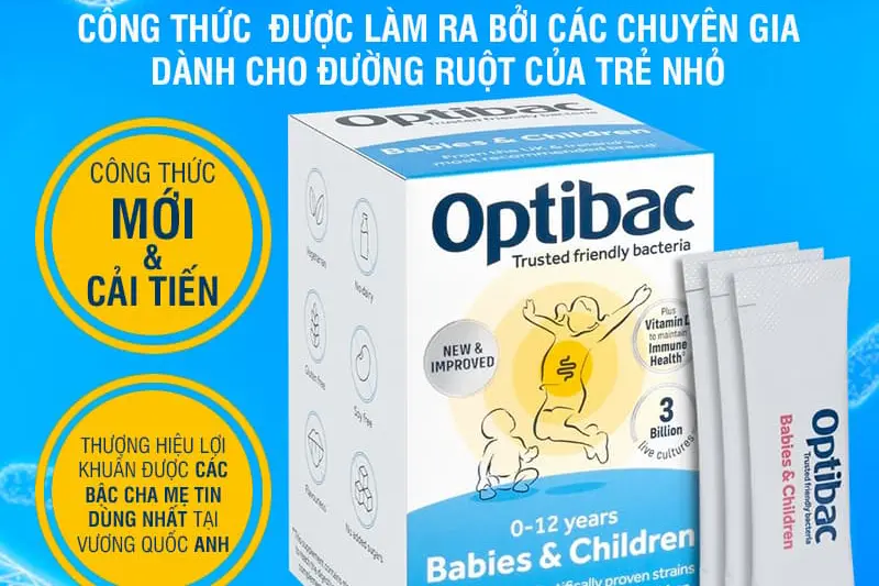 Men vi sinh Optibac babies & Children - hộp 30 gói