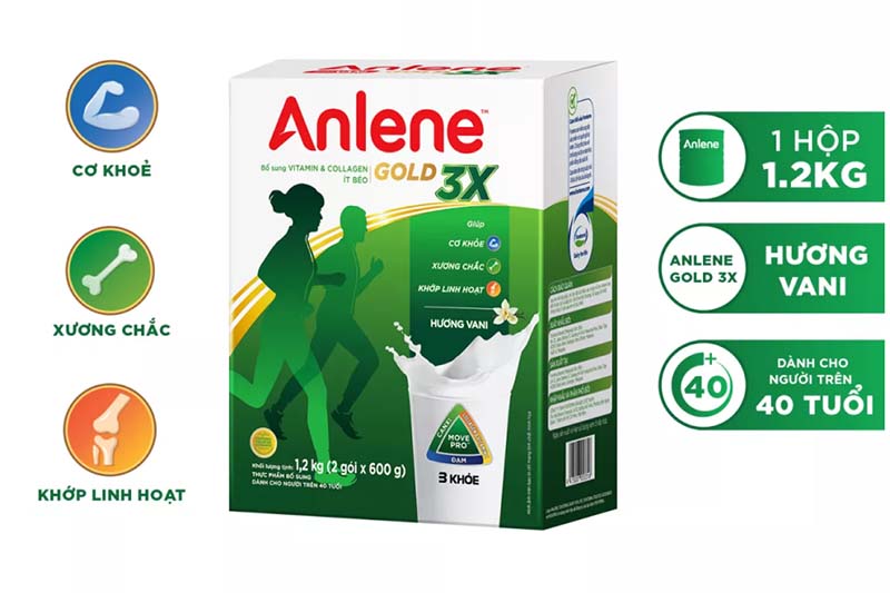 Sữa bột Anlene gold 3X - hộp giấy 440g