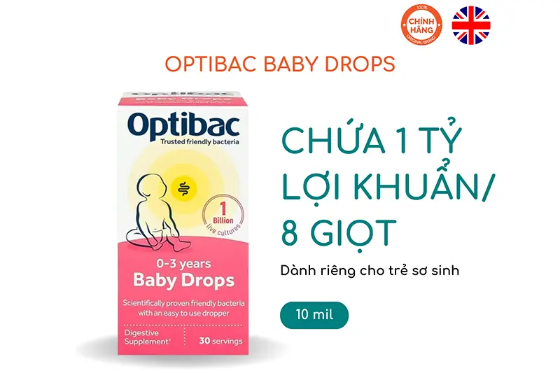Men vi sinh Optibac Baby Drops - lọ 10ml