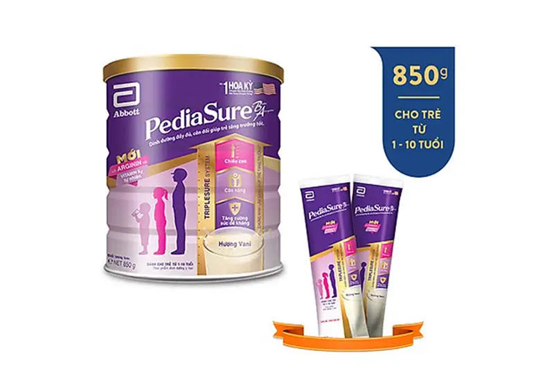 Sữa bột Pediasure hương vani - lon 850g