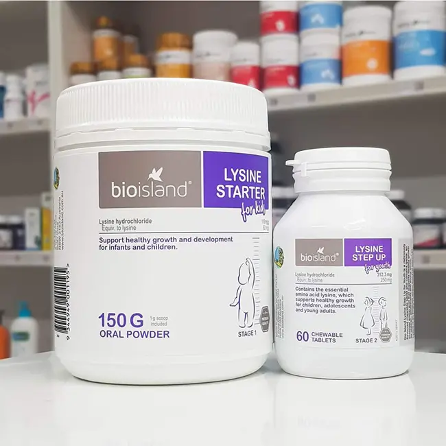 Bột Lysine tăng cân tăng chiều cao Úc - hộp 150g