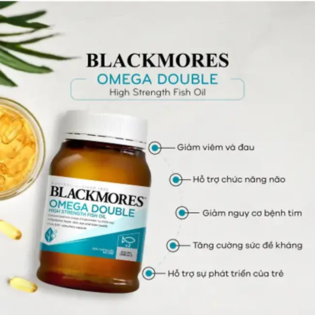 Dầu cá Blackmores omega double - lọ 90 viên