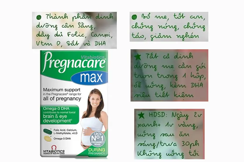Vitamin bầu Pregnacare max Anh - hộp