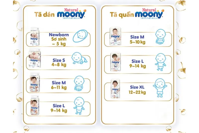 Tã quần Moony natural size XL - bịch 32 miếng