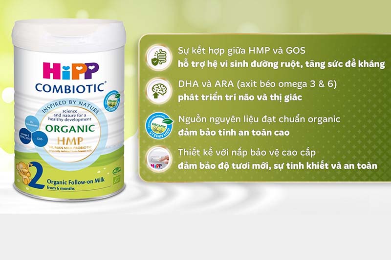 Sữa bột Hipp Combiotic số 2 - lon 800g