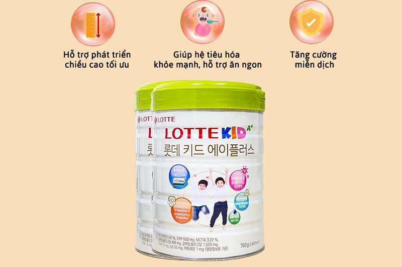 Sữa bột Lottekid A+ - lon 760g