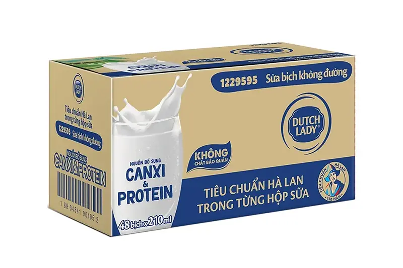 Sữa Cô gái Hà Lan không đường - gói 180ml