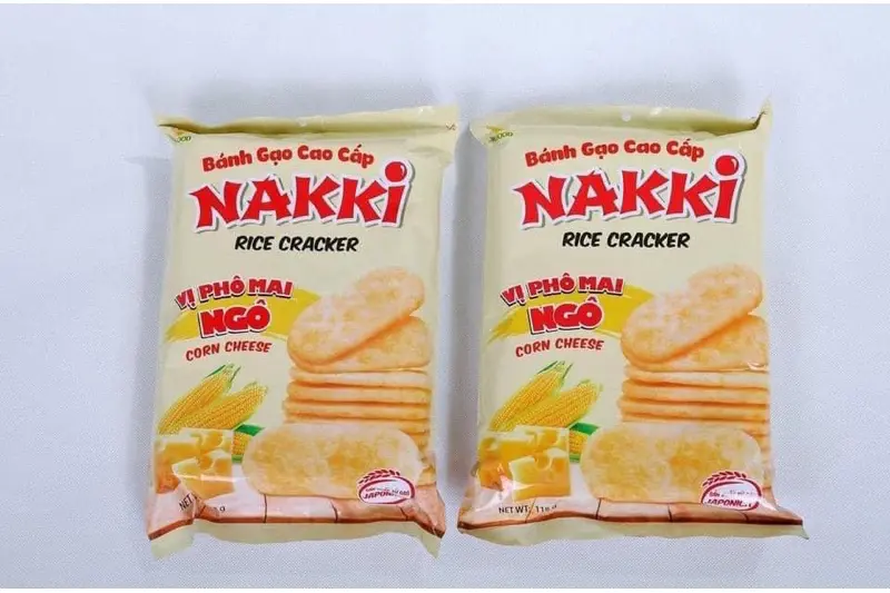 Bánh gạo cao cấp Nakki ngô - gói 118g