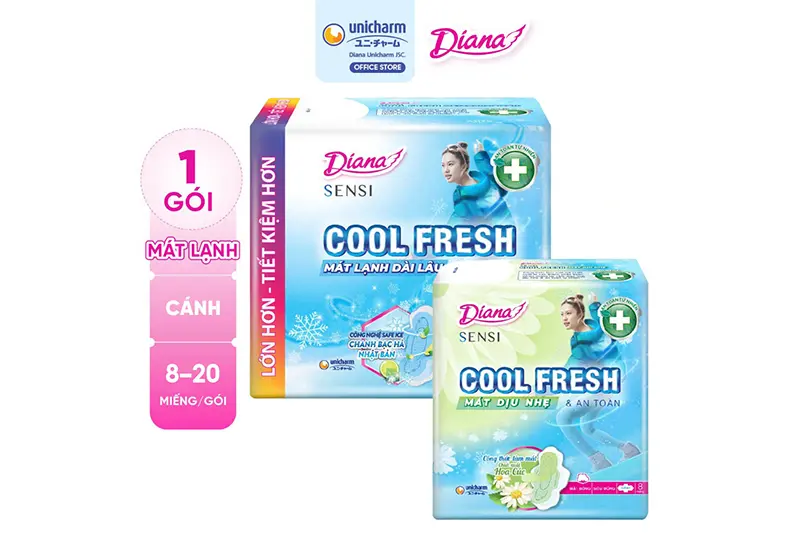 BVS Diana Cool Fresh không cánh - gói 20c