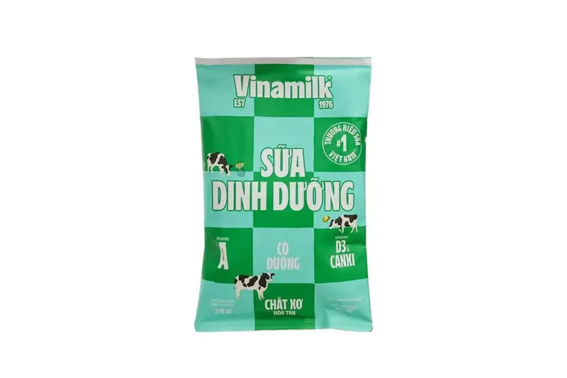 Sữa dinh dưỡng Vinamilk có đường - gói 220ml
