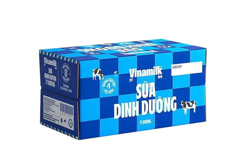 Sữa dinh dưỡng Vinamilk ít đường - gói 220ml