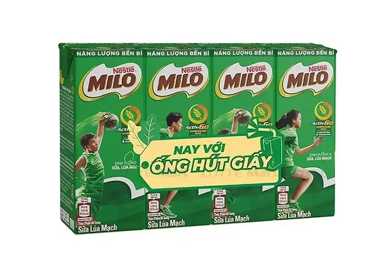 Sữa Milo lúa mạch hộp 180ml - vỉ 4 hộp