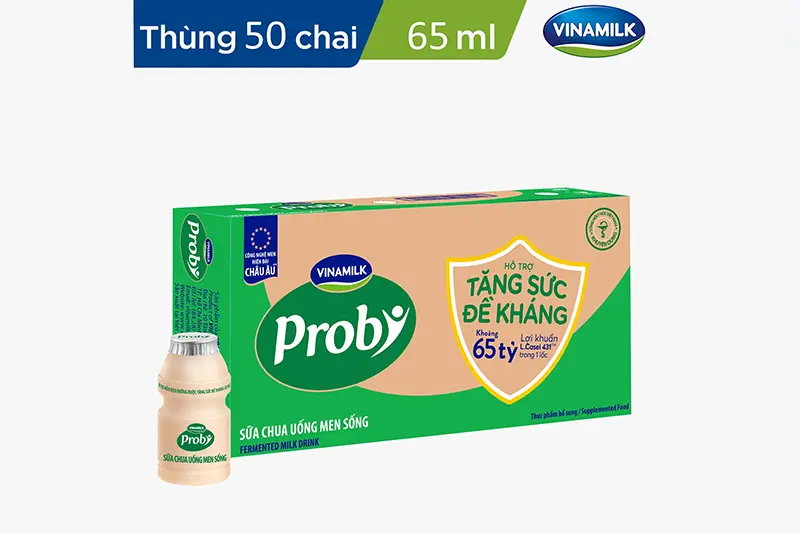 Sữa chua uống Probi đường lọ 65ml - lốc 5 lọ