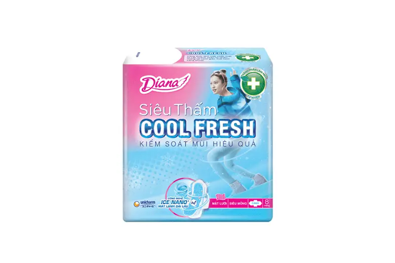 BVS Diana siêu thấm cool cánh - gói 8 chiếc