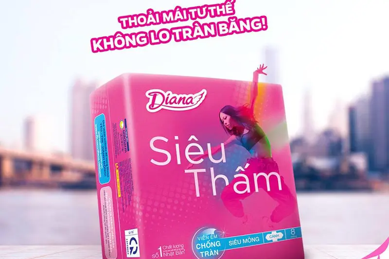 BVS Diana siêu thấm mỏng cánh - gói 8 chiếc