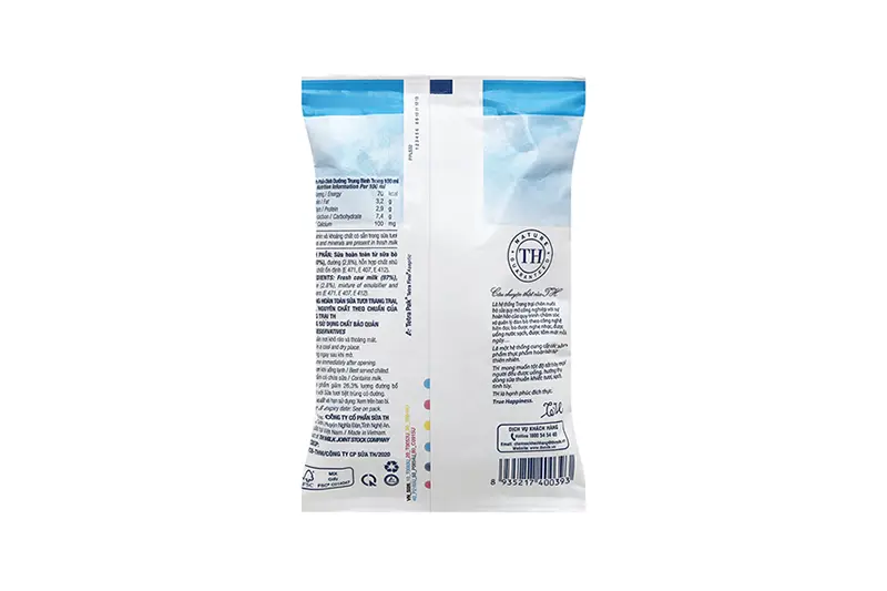 Sữa tươi TH ít đường - gói 220ml