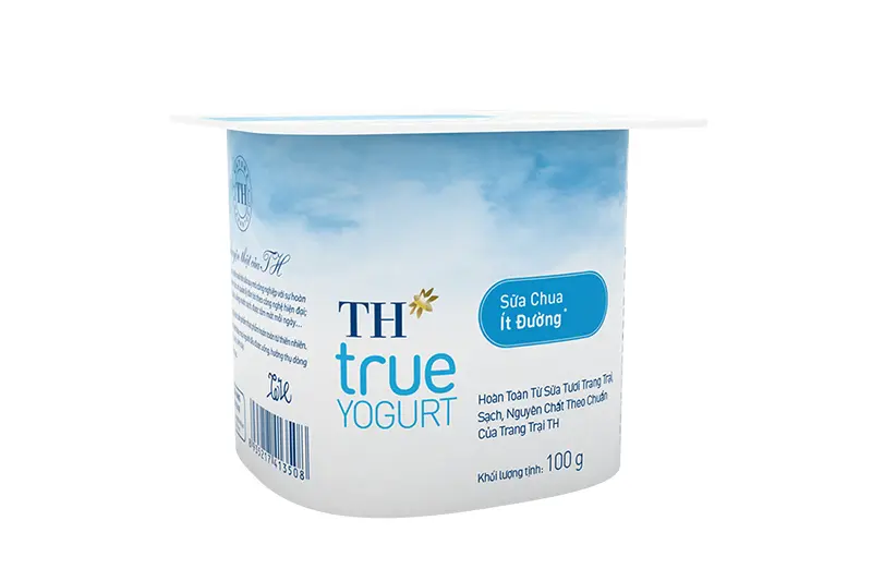 Sữa chua TH ít đường hộp 100g - vỉ 4 hộp
