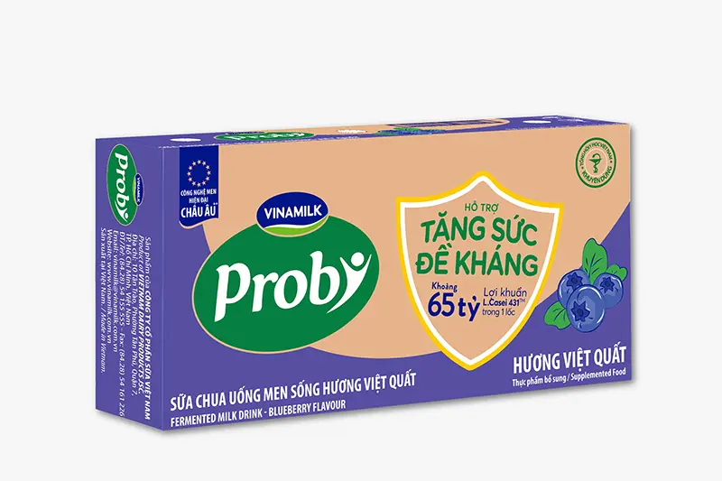 Sữa chua uống Probi việt quất lọ 65ml - lốc 5 lọ