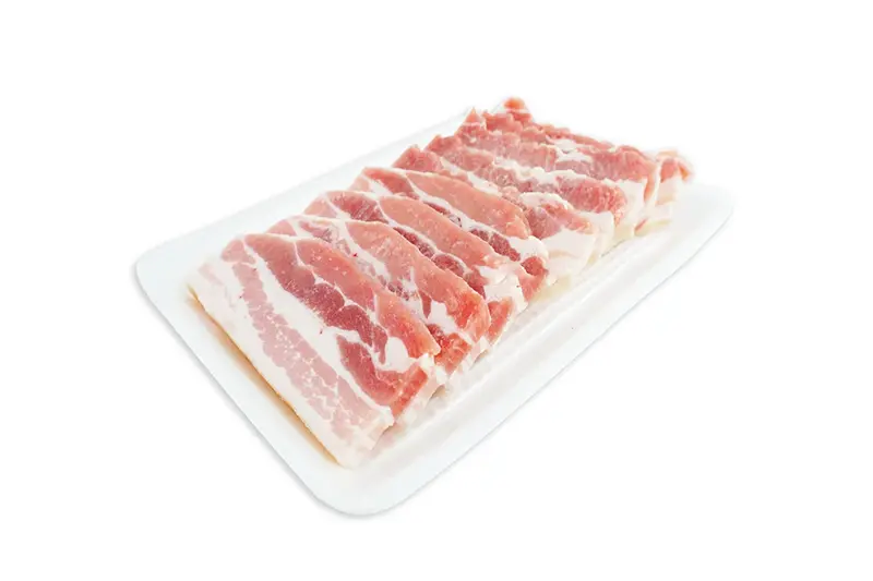 Ba chỉ heo cắt nướng - khay 1kg