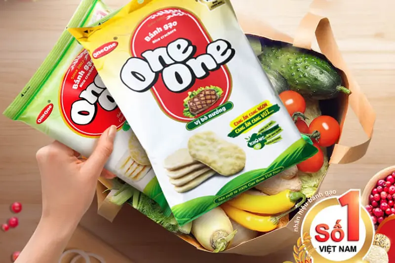 Bánh gạo One One bò nướng - gói 150g