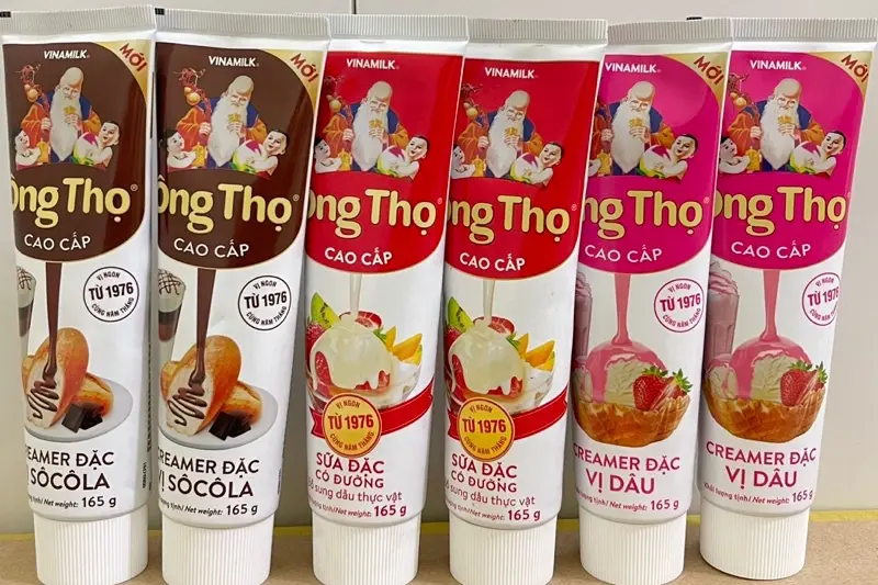 Sữa đặc có đường Vinamilk Ông Thọ dâu - tuýp 165g