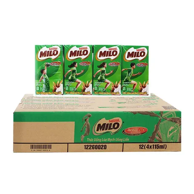 Sữa Milo lúa mạch hộp 115ml - vỉ 4 hộp