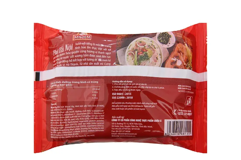 Phở bò Hà Nội Cung Đình - thùng (30 gói * 73g)