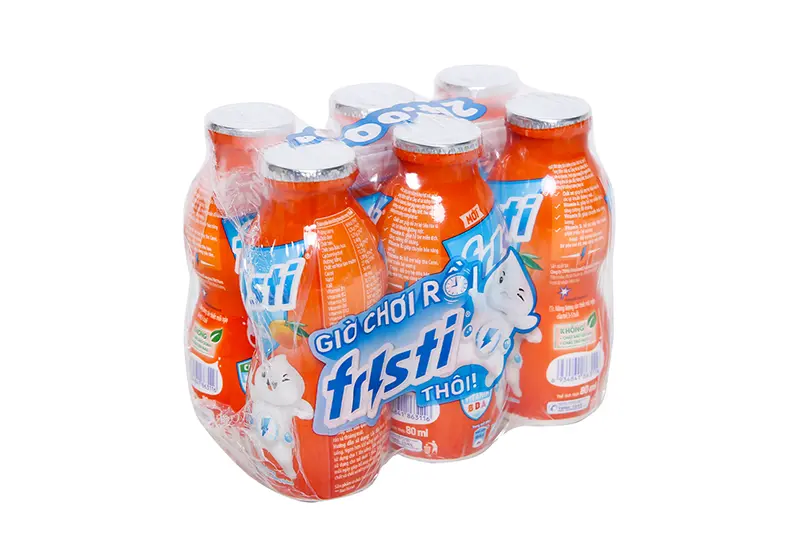 Sữa chua uống Fristi Cam lọ 80ml - vỉ 6 lọ