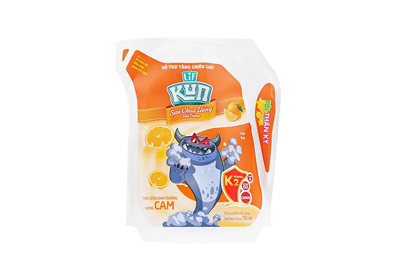 Sữa chua uống Kun cam - gói 110ml