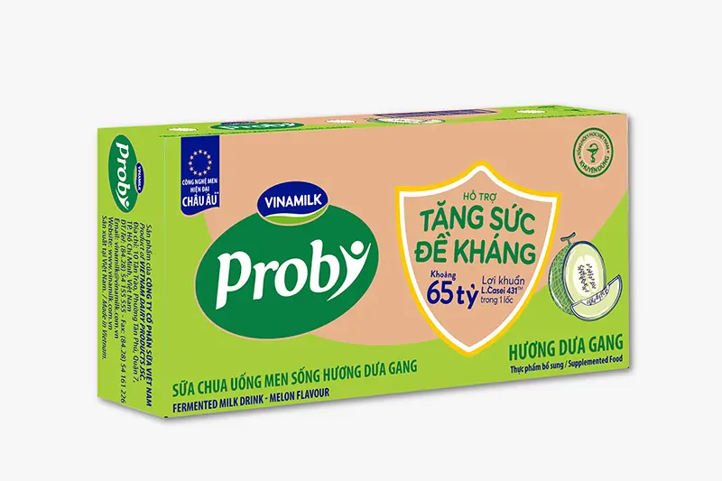 Sữa chua uống Probi dưa gang lọ 65ml - lốc 5 lọ