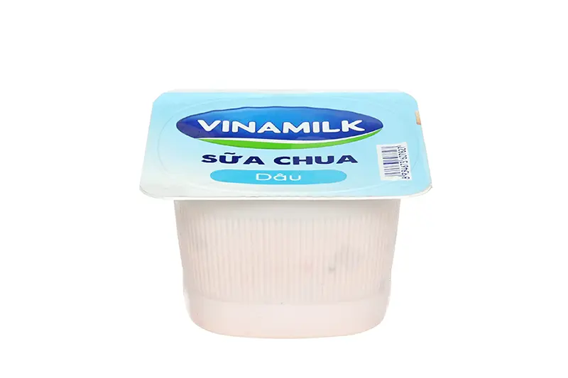 Sữa chua Vinamilk dâu hộp 100g - vỉ 4 hộp