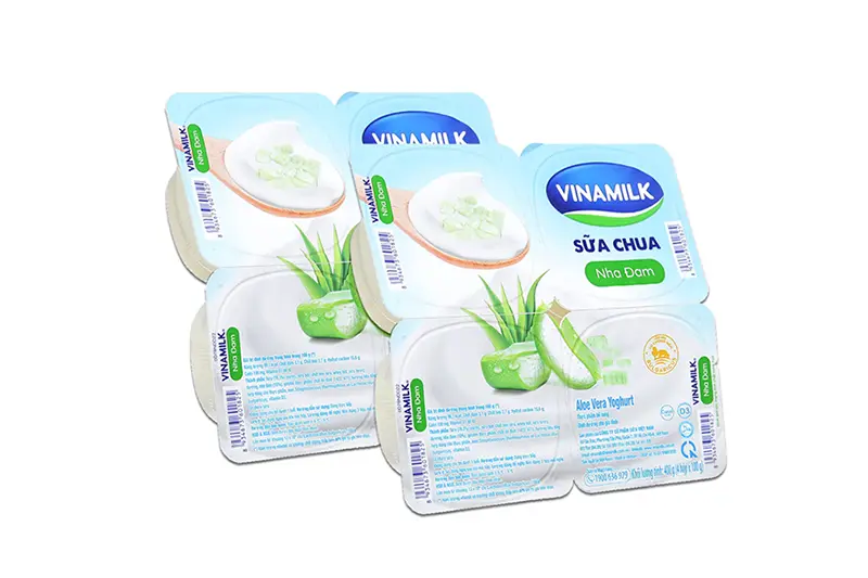 Sữa chua Vinamilk nha đam hộp 100g - vỉ 4 hộp