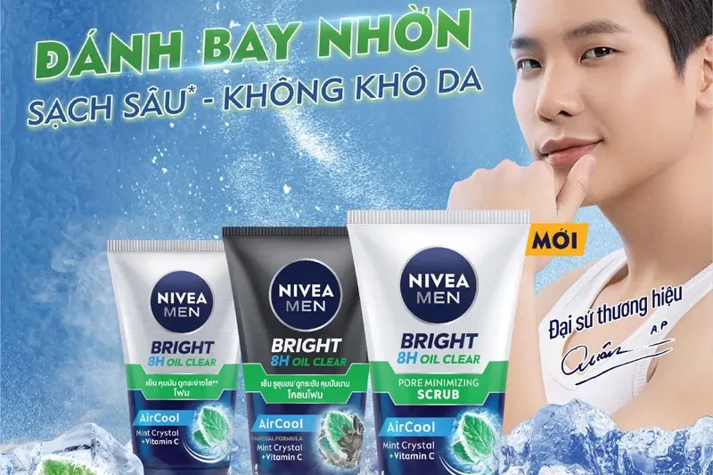 Sữa rửa mặt Nivea Men bùn khoáng giảm nhờn - tuýp 100g