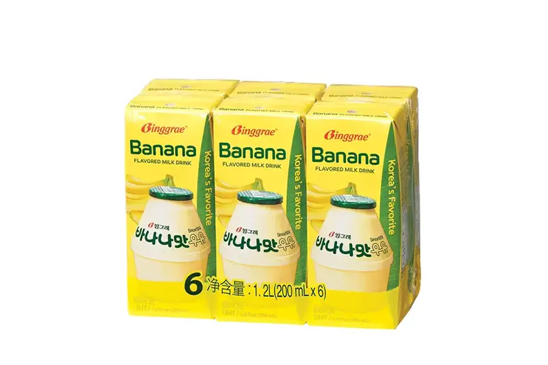 Sữa Binggrae chuối hộp 200ml - vỉ 6 hộp