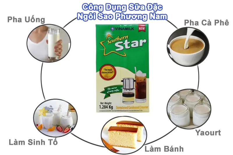 Sữa đặc có đường Ngôi sao Phương Nam - hộp 1284g