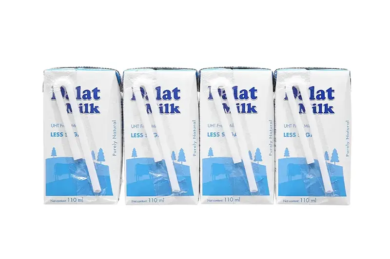 Sữa tươi Dalatmilk ít đường hộp 110ml - vỉ 4 hộp