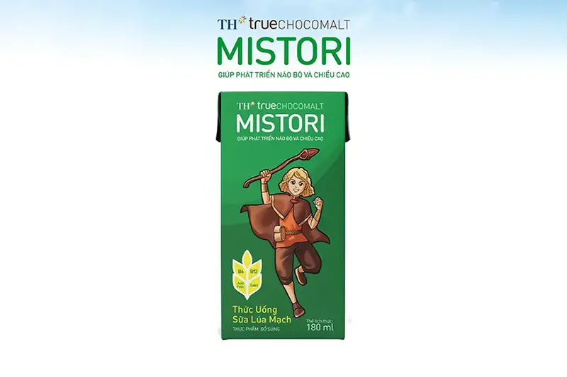 Sữa tươi TH lúa mạch hộp 180ml - vỉ 4 hộp