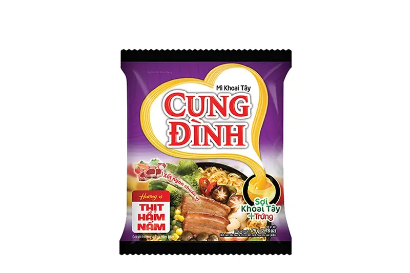 Mì Cung Đình Thịt hầm nấm (tím) - thùng (30 gói * 80g)