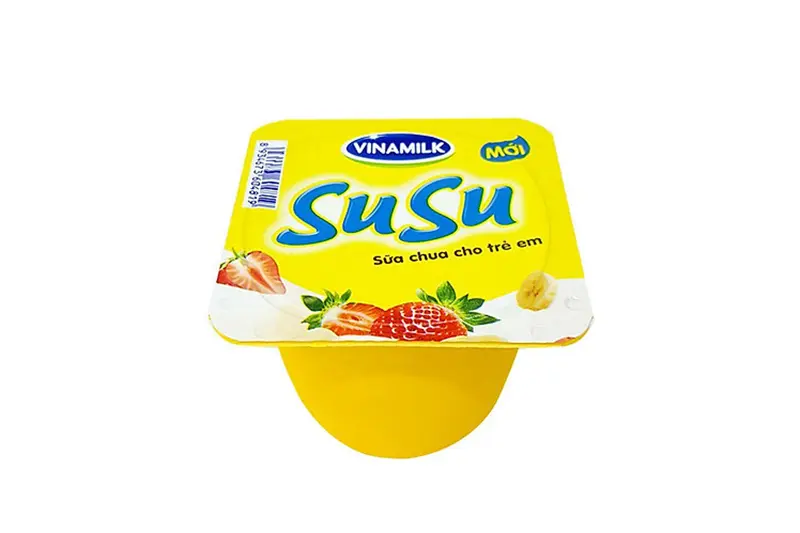 Sữa chua Susu dâu chuối hộp 80g - vỉ 4 hộp