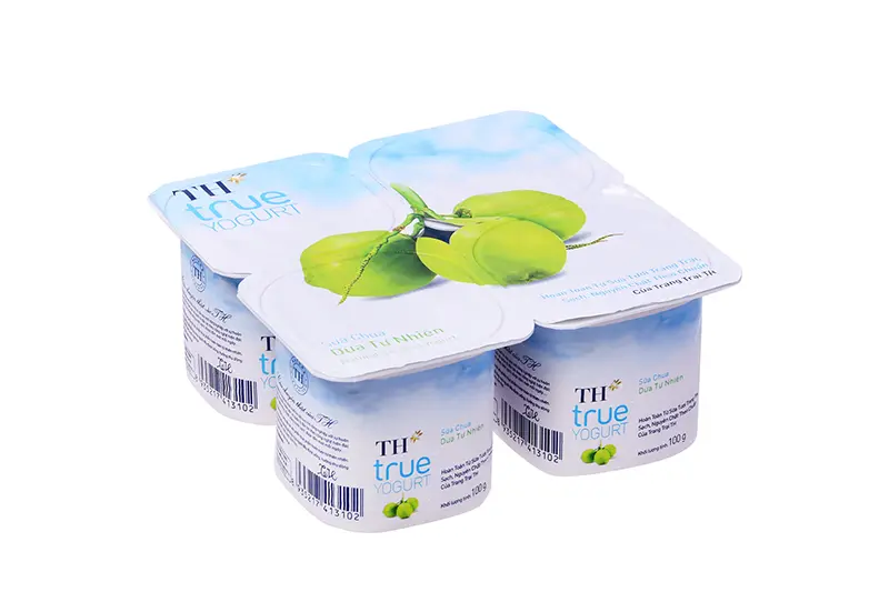 Sữa chua TH dừa hộp 100g - vỉ 4 hộp