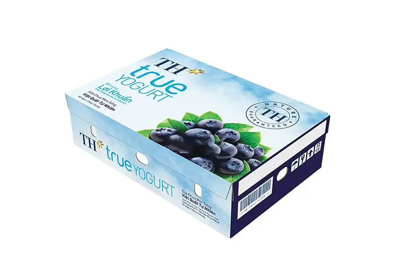 Sữa chua TH việt quất men sống hộp 100g - vỉ 4 hộp