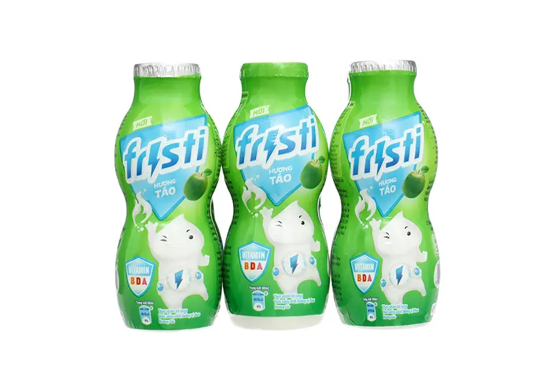 Sữa chua uống Fristi táo lọ 80ml - vỉ 6 lọ