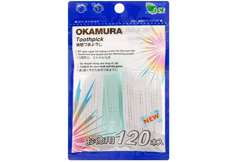 Tăm nhựa cao cấp Okamura - gói 120c